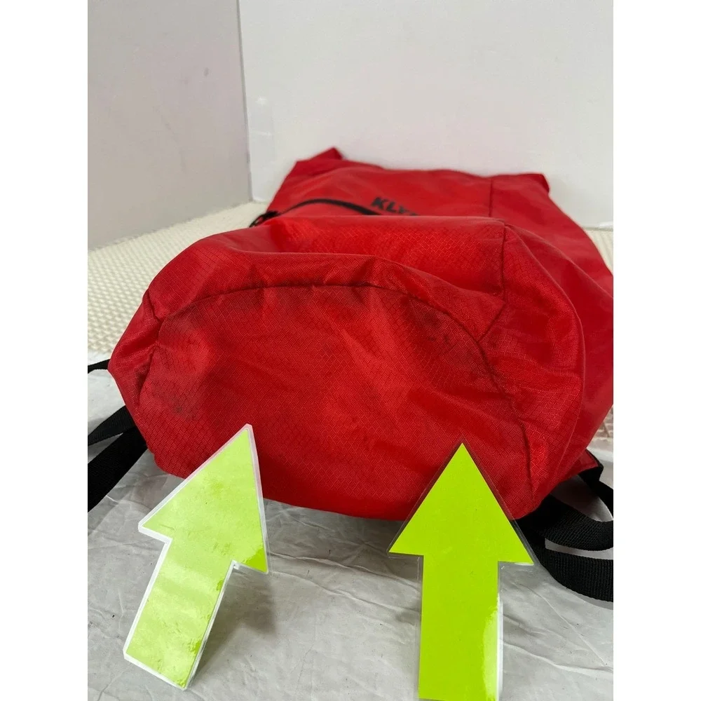 Klymit‎ Stash 18 Backpack Red Air Frame Equipped Inflatable Support Daypack